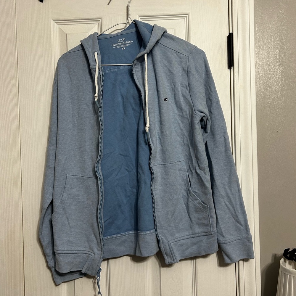 Vineyard Vines Light Blue Zip Up Jacket